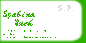 szabina muck business card